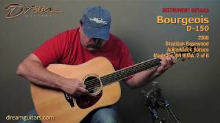 Video thumbnail for 2008 Bourgeois D-150, Brazilian Rosewood & Adirondack Spruce by Dream Guitars