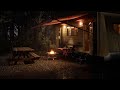 Gentle Rain on Forest Camper | 8 Hours of Rain Sounds for Sleeping, Studying or Relaxing | 8HOURS