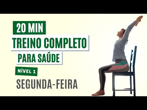Treino Semanal Fácil SENTADO | Segunda-Feira | Nível 1 | Exercícios para Idosos