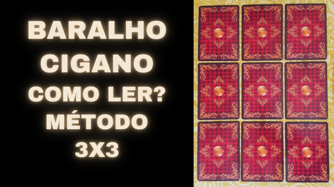 BARALHO CIGANO COMO LER - MÉTODO 3X3 OU BLOCO DE 9 - TEMA AMOR E TRABALHO