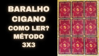 BARALHO CIGANO COMO LER - MÉTODO 3X3 OU BLOCO DE 9 - TEMA AMOR E TRABALHO