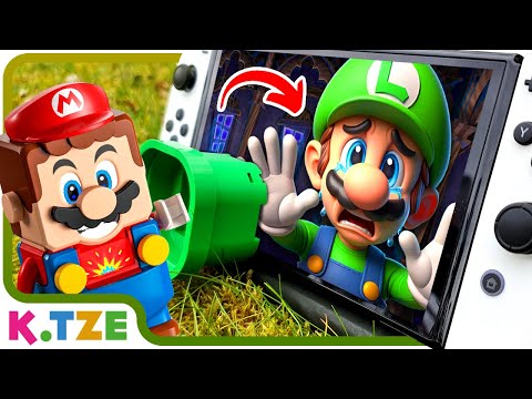 Lego Mario enters the Nintendo Switch to Save Luigi ???????? Super Mario Story