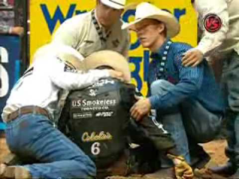 WRECK: World Champion Justin McBride gets stomped by Wintwister (PBR)