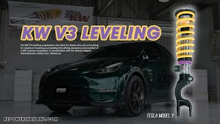 TESLA Model Y installed KW V3 LEVELING (KW suspensions)