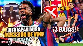 ¡Destapan dura agresión de Vini dentro del Madrid!| 3 bajas para Barcelona| Doble regreso en Madrid