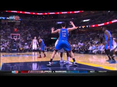 NBA, playoff 2014, Thunder vs. Grizzlies, Round 1, Game 6, Move 53, Steven Adams, block