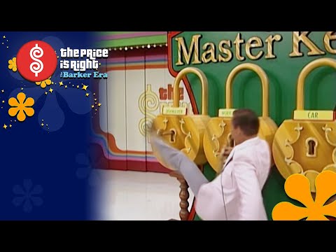 BOB BARKER Kicks MASTER KEY Game When It Gets Stuck! - The Price Is Right 1984