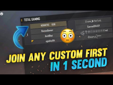 How To Join Youtubers Custom Fast In 1 Sec | Join Any Custom First😍 Fastest Ways To Join Custom Room