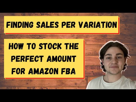 Part of a video titled How to Find Sales Per Variation for Amazon FBA - YouTube