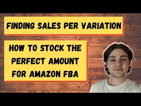 Part of a video titled How to Find Sales Per Variation for Amazon FBA - YouTube