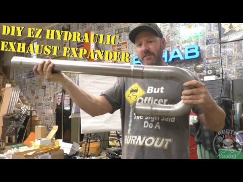 Exhaust Pipe Expander that Actually WORKS!!!  Hydraulic Conversion DTR SHOP HACK Fabricated Exhaust