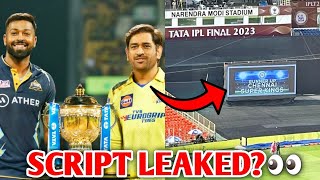 IPL Final Script LEAKED by Mistake...FIXED? 👀 | CSK vs GT IPL 2023 Finals | Jay Shah Memes News