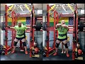 SQUATS 650lbs. FRONT SQUATS 505lbs