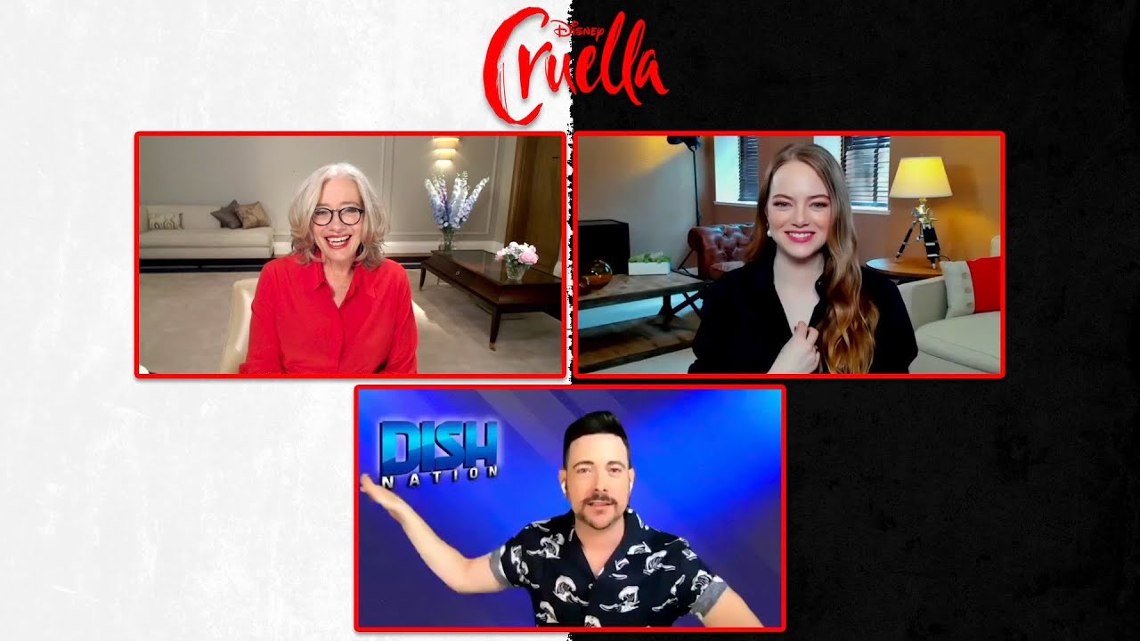 EMMA STONE talks ‘CRUELLA,’ puppies, costumes and MORE!