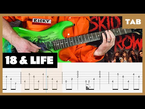 Skid Row - 18 and Life - Guitar Tab | Lesson | Cover | Tutorial
