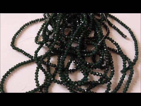 DIY - Green Crystal Bead Necklace | Full Tutorial for Beginners - Without using Wire -  Art with HHS Video