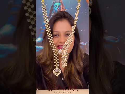 Golden Leaf Y-Drop Necklace Set