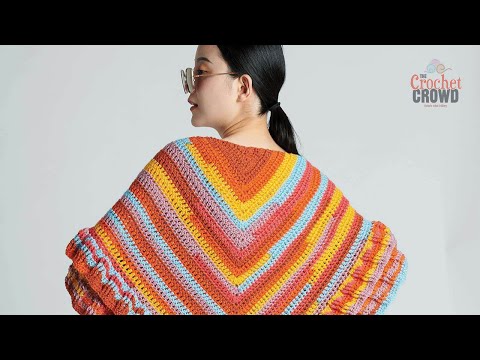 Easy Crochet Ruffle Swirl Cakes Shawl