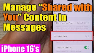 Download lagu 📲 How to Manage “Shared with You” Content in Messages for Selected Apps on iPhone & iOS 18 mp3