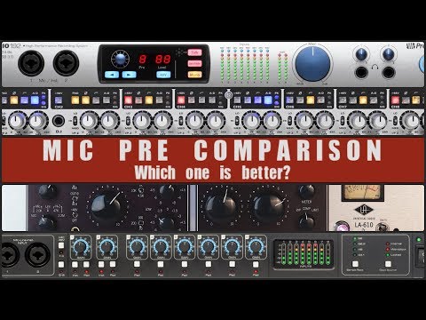 MIC PRE COMPARISON - Presonus - Audient - Universal Audio - Focusrite