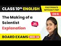 Explanation The Making Of A Scientist Class 10 English Chapter 6