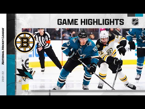 Bruins @ Sharks 2/26 l NHL Highlights 2022