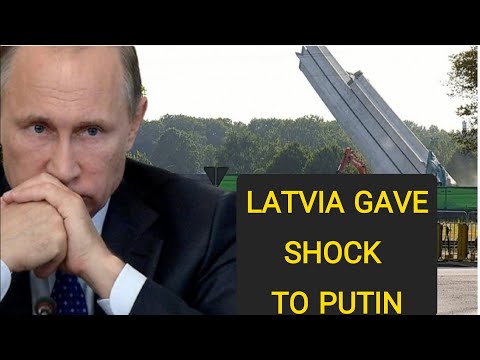 HOW MASSIVE OBELISK MEMORIAL TOPPLED IN LATVIA!SECRETS OF RUSSIA VS UKRAINE WAR VIDEO FOOTAGE CLIPS!