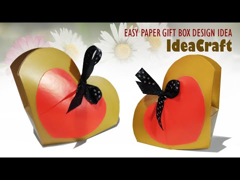 how to make a heart shaped paper gift box diy gift box easy method