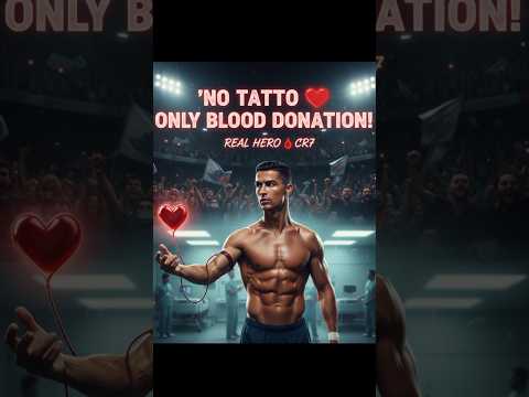 Why Ronaldo Refuses Tattoos 😮 | A Life-Saving Secret !#ronaldo #cristianoronaldo #cr7 #blooddonation