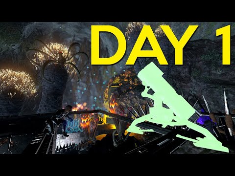 How I Claimed The BEST Hidden Base Location In ARK On DAY 1