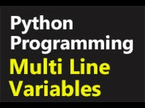 Python Programming Multiple Variables In One Line