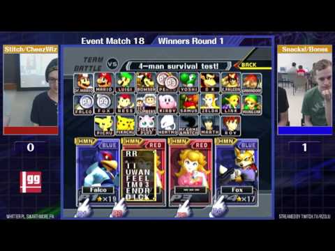 Event Match 18: Basic Stitch/DaCheezWiz (Red) vs Snacks!/Bones (Blue) - Winners Round 1