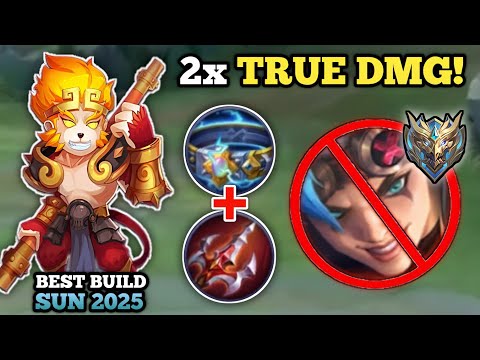 TANK SUN, DOUBLE TRUE DAMAGE VS. X-BORG! (mythical honor!💀) GLOBAL SUN BEST BUILD -MLBB