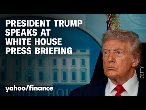 President Trump speaks at White House press briefing