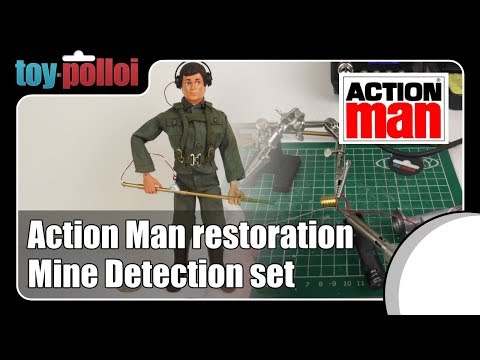 Vintage Action Man Mine detection set by Palitoy restoration - Toy Polloi