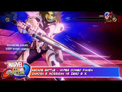 Marvel vs Capcom Infinite - Gamora Hyper KO Gamora & Morrigan vs Zero & X