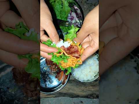 Sasto SAMGYUPSAL🥬🥓 #shortvideo #trendingshorts #food