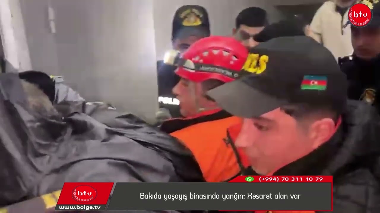 Bakıda yaşayış binasında yanğın: Xəsarət alan var