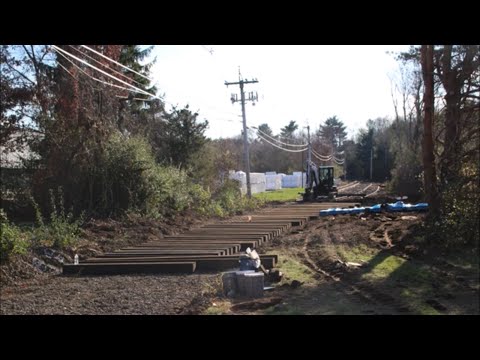 Abandoned railroad being restored - New trackwork at Myles Standish - 11/18/2022
