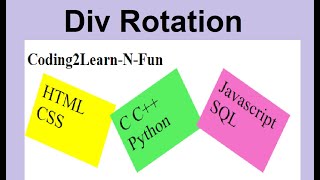 #HTML #CSS #Div_Rotate || Learn how to Rotate Div in HTML - CSS.