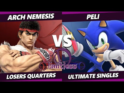 Limitless 1 Top 8 - Arch Nemesis (Ryu) Vs. Peli (Sonic) SSBU Ultimate Tournament