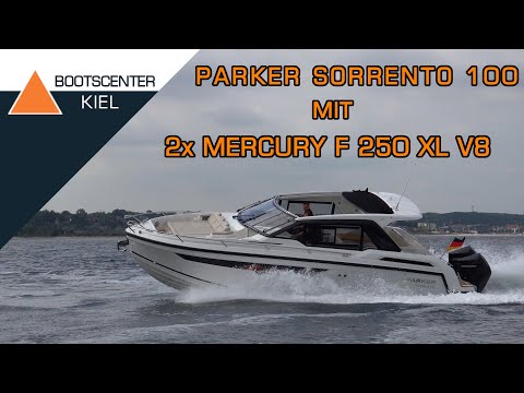 Test drive with Parker Sorrento 100 with 2x Mercury F 250 XL V8 - Bootscenter Kiel