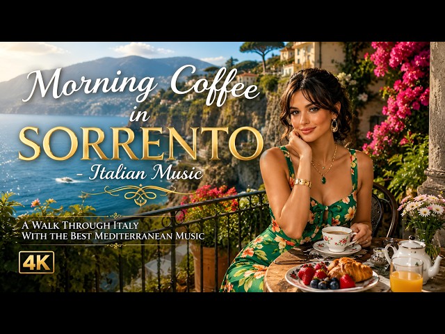 Morning Coffee in Sorrento & Rome 🇮🇹 Italian Relaxing Music 4K | 🍋 Amalfi Coast Ambience SDDEFAULT Thumbnail