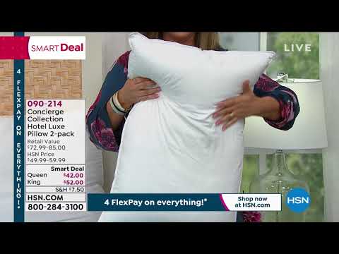 Concierge Collection Hotel Luxe Plush Pillow 2pack  Queen