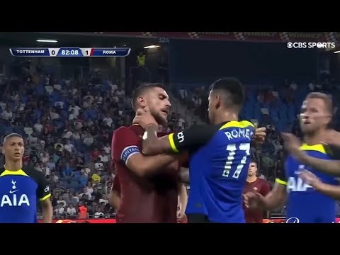 Romero and Pellegrini Fight Neck Grab - Tottenham vs. AS Roma