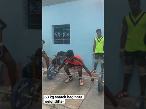 63 kg snatch by beginner weightlifter | SATHISH SIVALINGAM WEIGHTLIFTING ACADEMY