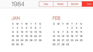 1984 Calendar