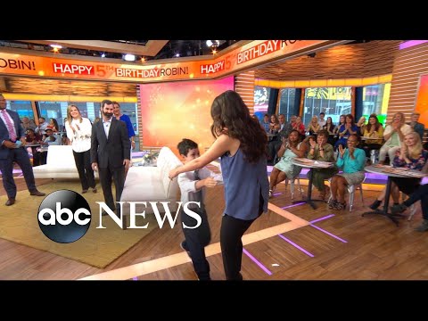 Boy, 8, meets the bone marrow donor who saved his life live on 'GMA'