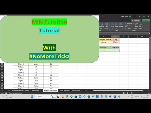 Excel MIN Function: A Step-by-Step Guide to Finding the Minimum Value in Your Data Set