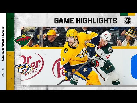 Wild @ Predators 4/5 | NHL Highlights 2022